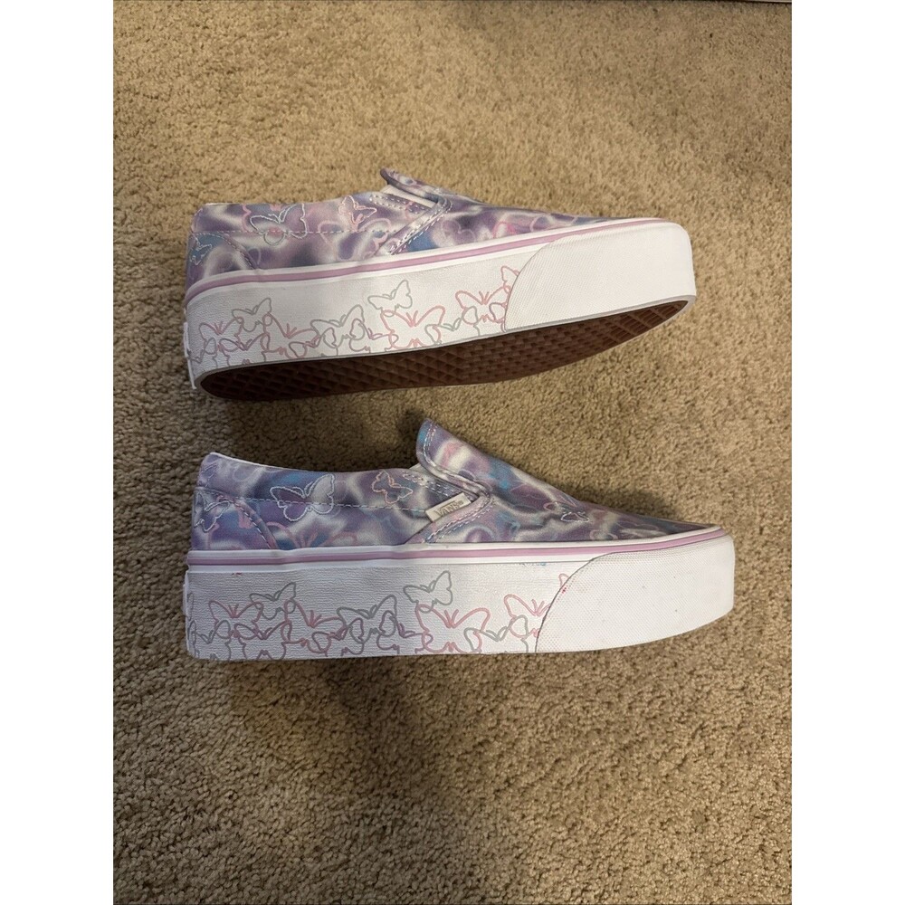Vans Classic Slip-0n Butterfly Dreams Sneakers Women's Size 8.5. Platform Shoes - Picture 6 of 7